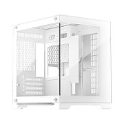 Carcasa 1STPLAYER MV5 TP Cube Tower ALB, Tempered Glass, Sloturi Expansiune 4, Drive Bays: 1x3.5 HDD 2x2.5 SSD, Ventilatoare Suportate: 7 (spate: 1x120mm, fata: 2x120mm, sus: 2x120mm, jos: 2x120mm), Format Placa De Baza Suportat: Micro-ATX, ITX, Inaltime Maxima Cooler Procesor 157mm, Lungime Maxima