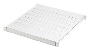 1U adjustable shelf 19 , depth 500-900 mm, load capacity 100 kg, mounting at 4 points, screws included, grey (RAL 7035)