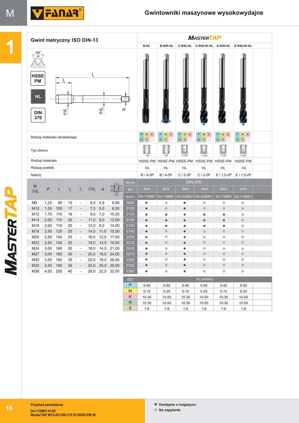 TAP M20 DIN-376C R45 (6H) HSSE-PM HL MASTERTAP