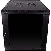 19  12U Rack 600x600 Wall Hung Network Cabinet  Door Glass  Grey  Split  Folded  60kg