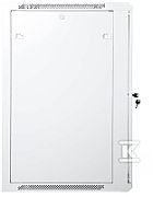 Wall-hung network cabinet 19  21U rack 600x600  door glass  grey  undivided  folded  60kg