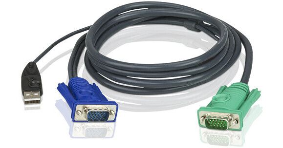 ATEN 2L-5201U cabluri KVM Negru 1,2 m
