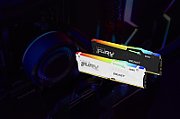 Memorie Kingston FURY Beast 32 GB DDR5 6000 MHz CL36, kit 2 x 16 GB, XMP 3.0 / EXPO, Negru, RGB