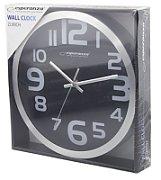 Esperanza EHC013K Wall Clock - Zurich - Black Quartz clock Oval Black  White