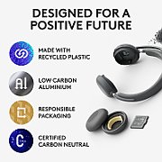 HEADSET LOGITECH ZONE WRLS 2 UC/GRAPHITETEAMS 2.4GHZ/BT N/A 914