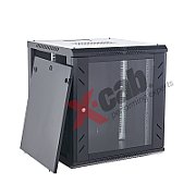 Cabinet metalic de perete 19”, tip rack wallmount, 18U 600x600 mm, Xcab S Negru