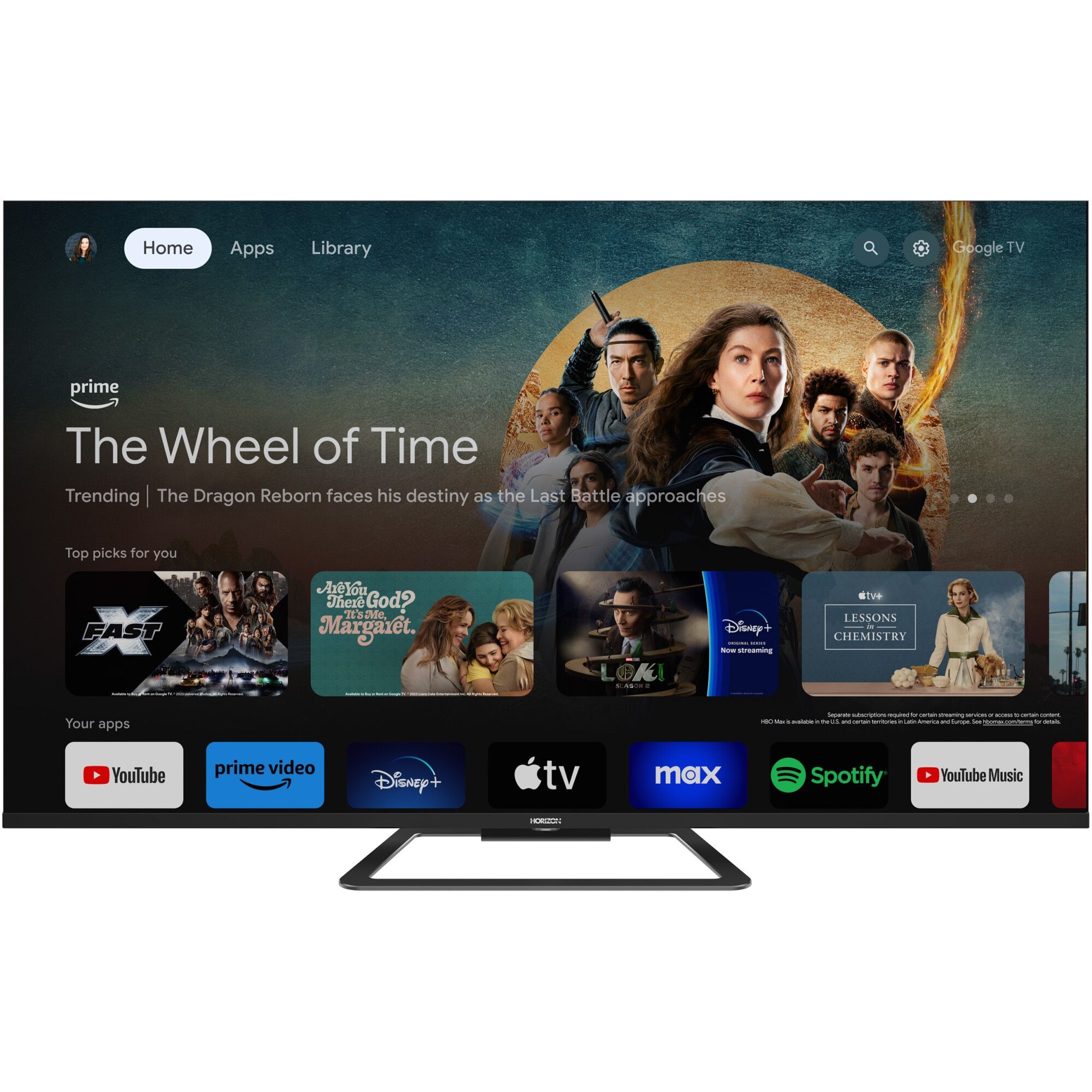 QLED TV HORIZON 4K-GTV 50HQ8590U/D, 50  QLED, 4K Ultra HD (2160p), Dolby Vision HDR / HDR10 / HLG, Digital TV-Tuner DVB- S2/T2/C, CME 800Hz, Googlecast + Google Assistant + BT, Contrast 3000:1, 350 cd/m2,1x LAN (RJ45), 1 xCI+, 4x HDMI (v2.0), 2x USB (v2.0), 1x USB (v3.0), 1x AV IN(Mini), 1x AUX, 1x