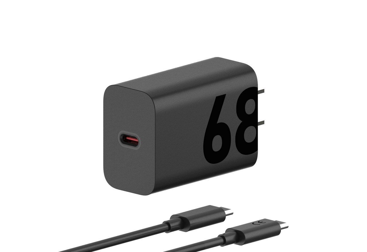 Motorola TurboPower 68W Wall Charger  1m C-C cable  Black