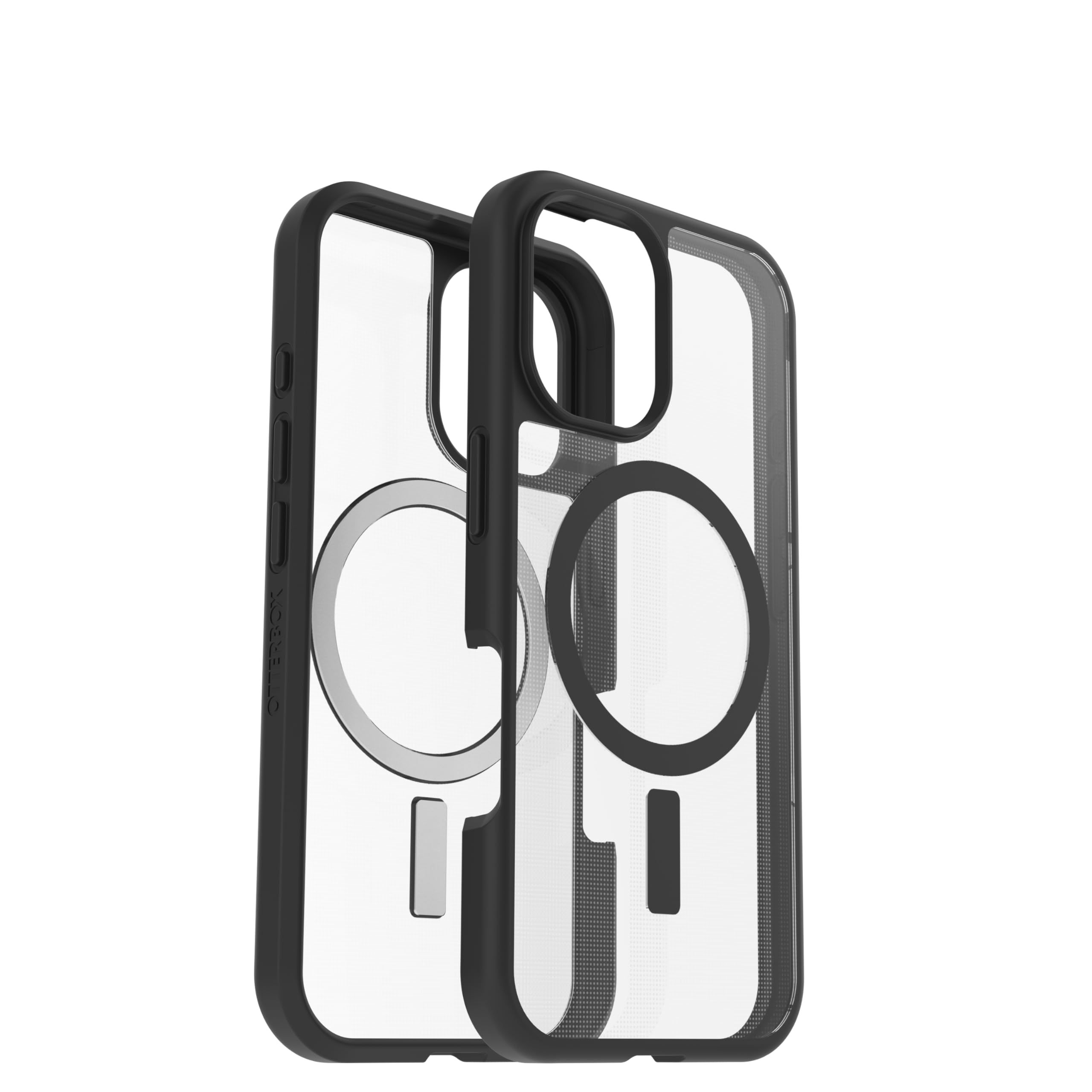 OB REACT MAGSAFE APPLE IPHONE16/BLACK CRYSTAL CLEAR/BLACKPROPACK