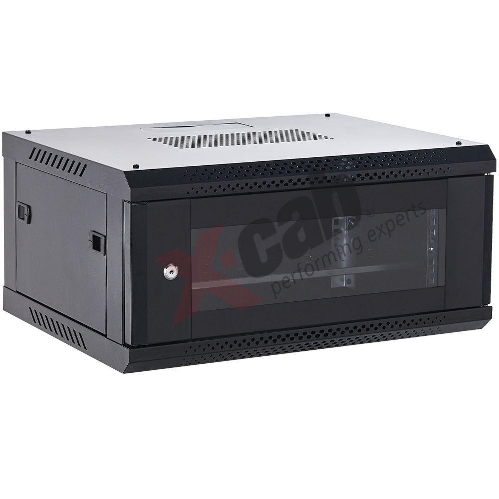 Cabinet metalic de perete 19 , tip rack wallmount, 6U 600x600 mm, Xcab S Negru