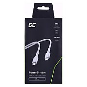 Green Cell GC PowerStream USB cable USB 3.2 Gen 1 (3.1 Gen 1) 0.3 m USB C White