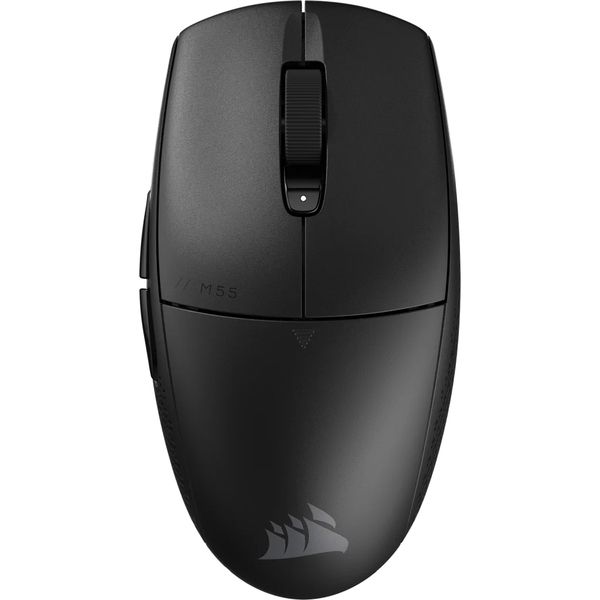 Mouse Gaming CORSAIR M55 WIRELESS, Optical, autonomie baterie 2.4GHz pana la 185 ore bluetooth pana la 400 de ore, DPI 24K, lungime cablu 1.8m