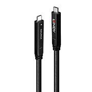Cablu Lindy 10 m USB 3.2 Gen 1 & DP 1.4 Type C, latime de banda suportata 5Gbps (USB 3.2 Gen 1), 16.2Gbps (DP 1.4, 2 lanes), rezolutie maxima 4K 3840x2160@30Hz, negru