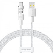 CABLU alimentare si date Baseus Gem, Fast Charging Data Cable pt. smartphone, USB la USB Type-C 100W, 1m, alb  P10373002211-00  (timbru verde 0.08 lei)