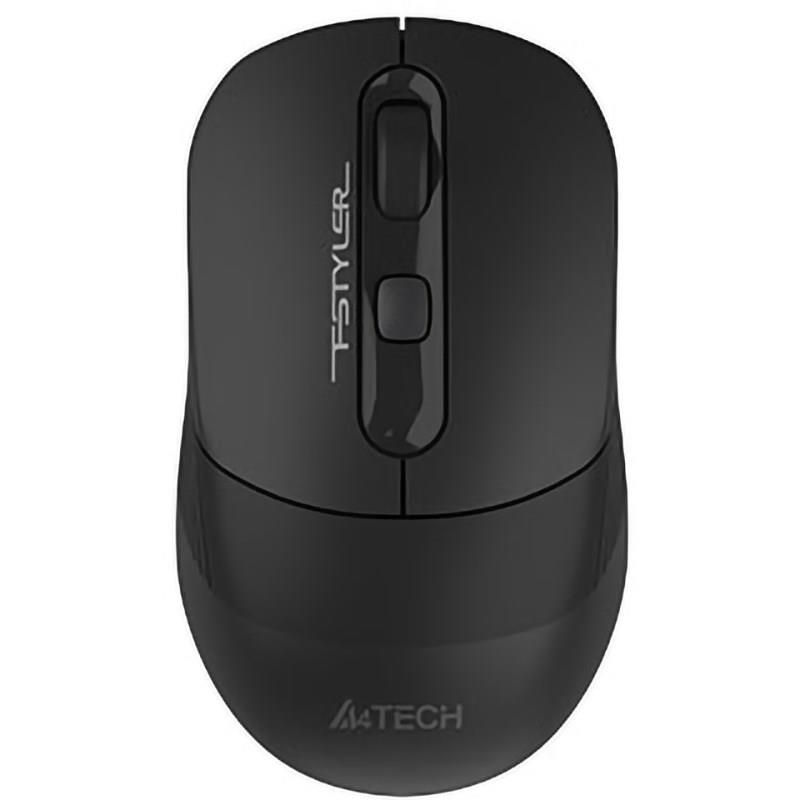 MOUSE A4tech, PC sau NB, wireless, 2.4GHz + BT, optic, 2000 dpi, butoane/scroll 4/1, , negru, Fstyler  FB10C-BK  (timbru verde 0.18 lei)