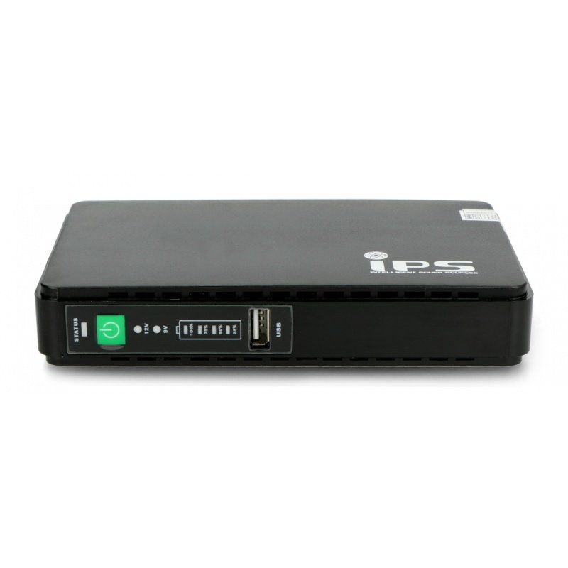 UPS IPS ROUTERUPS-15-POE, 15W, 1x RJ45, 1x USB, 3.7 V/ 2.2 Ah Lithium-ion, Brick, Negru