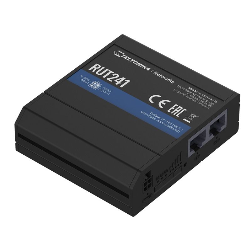 Router LTE WiFi 4 Teltonika RUT241 ESIM ver. Europe with EU PSU (RUT241210000)