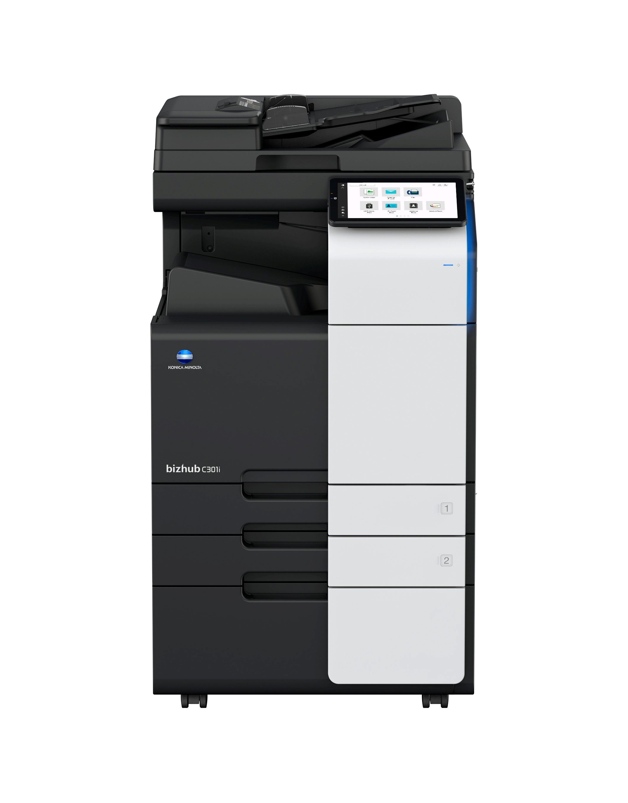 BIZHUB C301i + ADF DUAL SCAN DF-714 + toner negru si  set tonere color C/M/Y  +  Masa suport DK516X