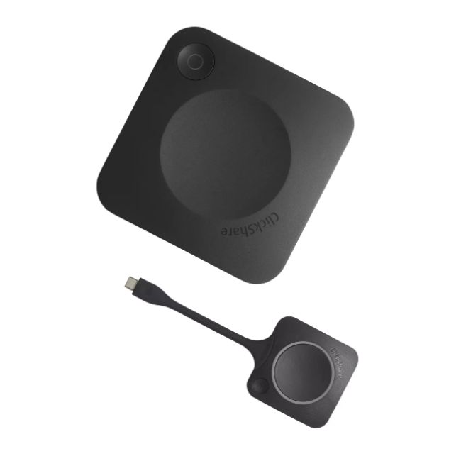 Barco ClickShare C-10 wireless presentation - brings interactive wireless presentation to any meeting space. Content sharing is simple, with just one click on the ClickShare Button (Windows or Mac) or the ClickShare App (laptop, mobile or tablet). Start presenting within seconds: no cables, no