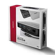 HMC-UFO, 10Gbps, HDMI, USB-A, USB-C, PD 100W, RJ-45, SD/mSD, audio