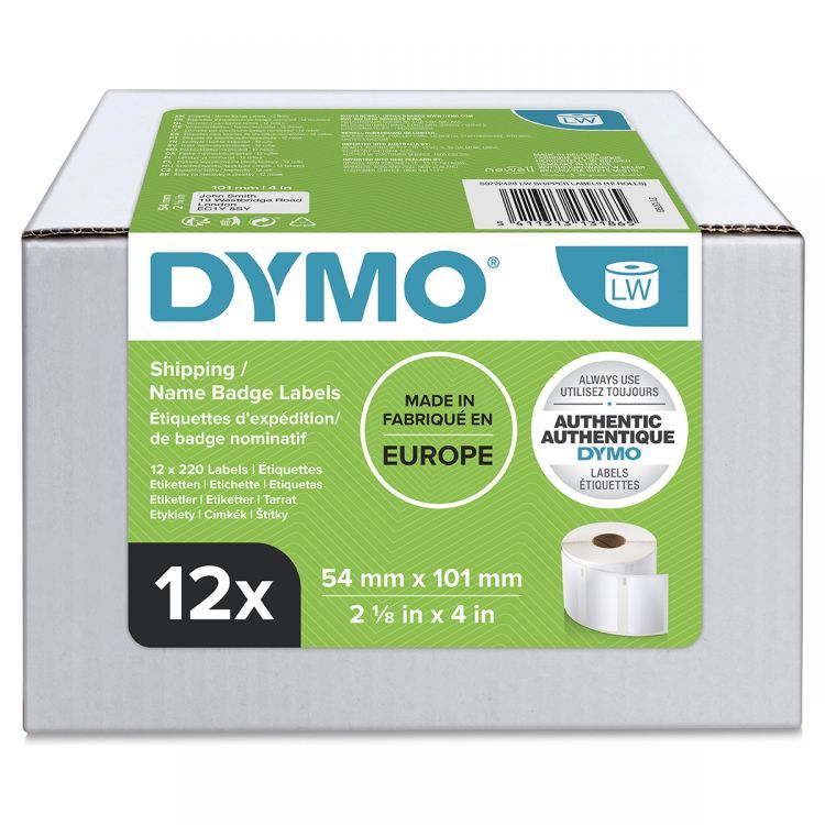Shipping/Name badge Labels, 54x101 mm, 12x 220 Rolls