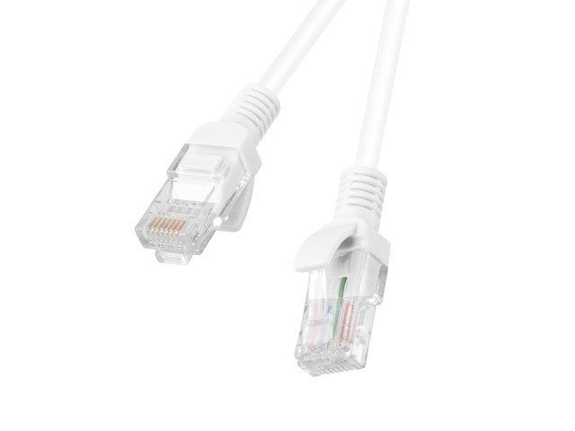 Patch cord Lanberg  RJ45, 1 m, alb