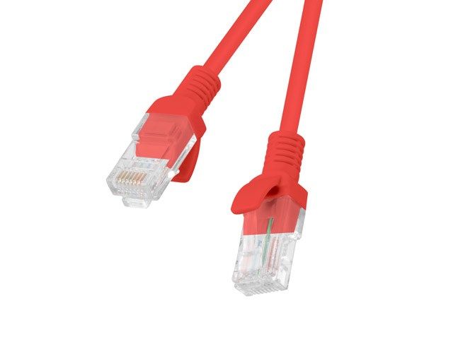 Patch cord Lanberg  RJ45, 3 m, rosu