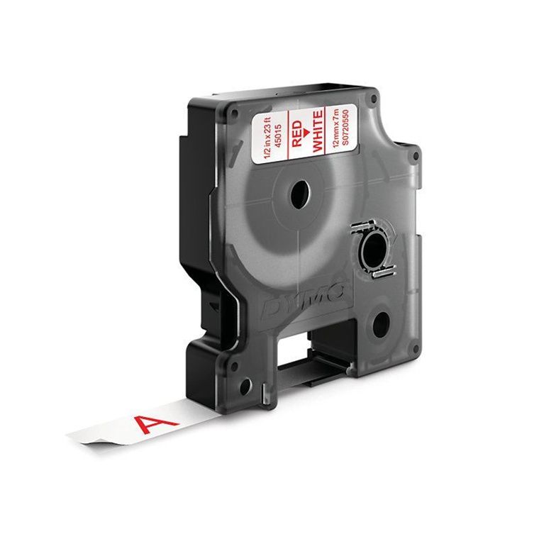 Dymo Schriftband 45015 White Red (S0720550)