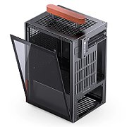 Jonsbo T6 PC Case  Mini-Tower  Mini-ITX  Tempered Glass  Wood  black