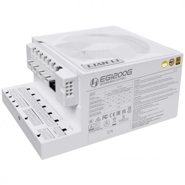Lian Li EDGE GOLD 1200 80 PLUS Gold Netzteil  PCIe 5.1  ATX 3.1 - 1.200 Watt  weiß  inkl. USB-Hub