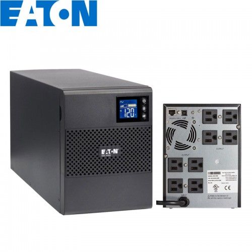 UPS Eaton 5SC1000I, 1000 VA, 700 W, cu management, line-interactive, 8x C13, 1x C14, 1x USB, 12V/9Ah Lead–acid maintenance-free, LCD, Tower, Negru
