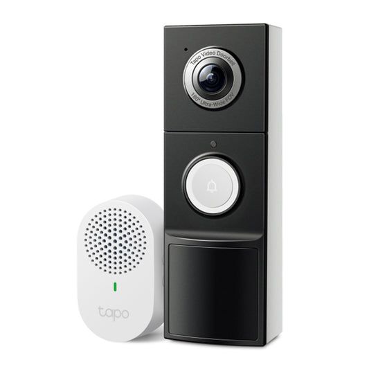 Video Doorbell Camera 1×Tapo D235 + 1×Tapo D100C SPEC: 2.5K 5MP(2560x1920), 2.4 GHz, Battery Powered or Hardwired, Chime included FEATURE: Ringtones, 10000mAh rechargeable lithium-ion battery, Head to Toe View(4:3), Smart Detection and Notifications (Motion, people, pets, cars, package), Quick
