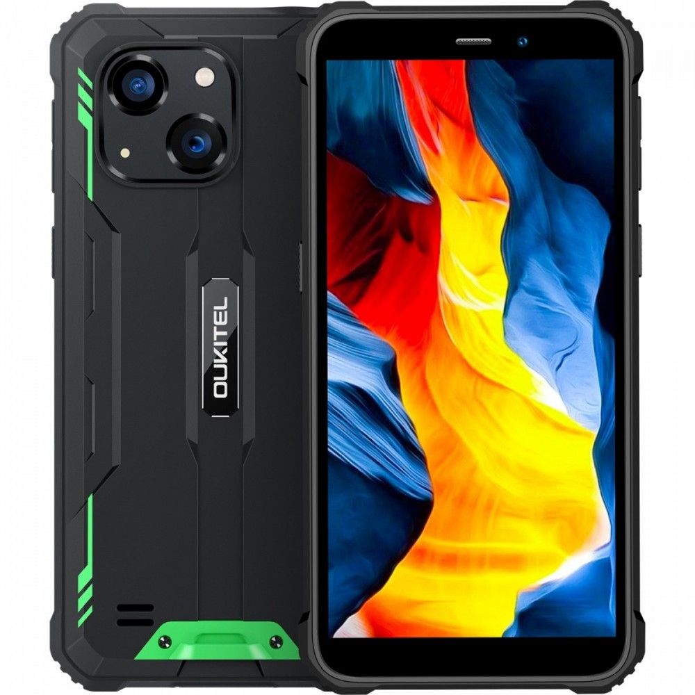 Oukitel G2 6’ 4/64 DS smartphone.  6300 mAh(green) without charger