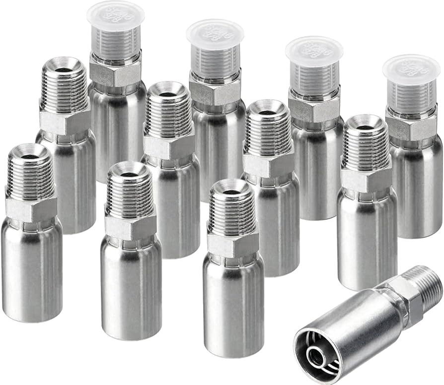 Hydraulic pipe crimping tool with 12 ends