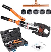 Hydraulic pipe crimping tool with 12 ends