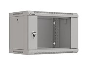 Rack mounting cabinet 19  6U 540x350 grey with glass door Lanberg (Flat Pack)