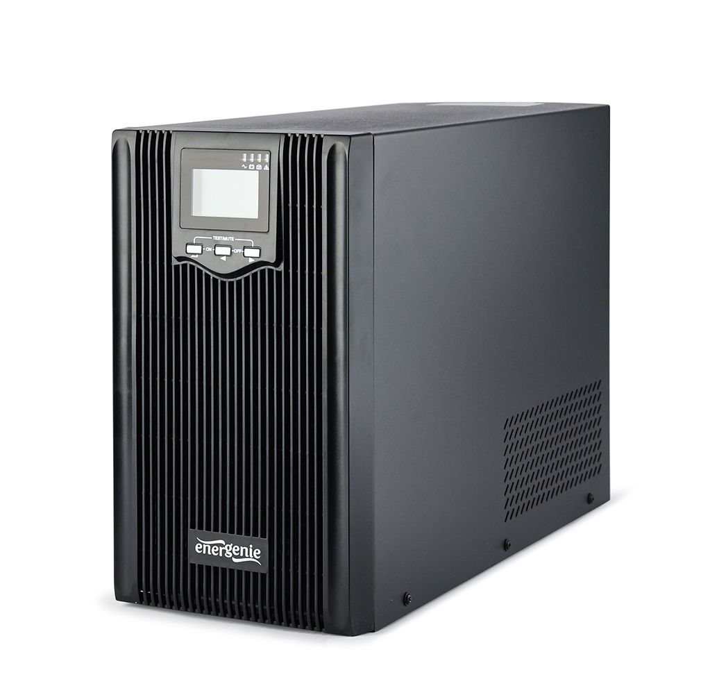UPS Gembird EG-UPS-PS3000-02, 3 kVA, 2.4kW, 3x Schuko, 3x C13, 2x RJ45, 1x USB, 12V/9Ah Tower, Negru