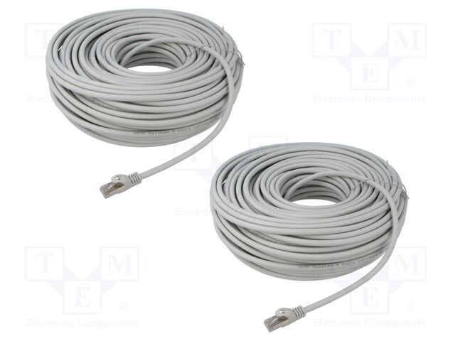 GEMBIRD S/FTP Cat. 6A LSZH patch cord grey 40m