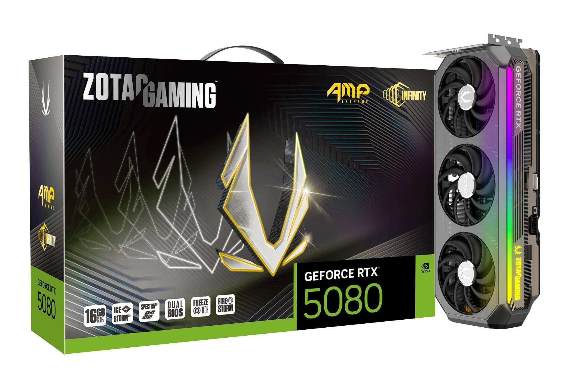 Placa video ZOTAC GeForce RTX 5080 AMP Extreme INFINITY 16 GB GDDR7 256 bit