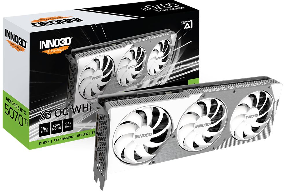 Placa video Inno3D GeForce RTX 5070 Ti X3 OC WHITE 16 GB GDDR7 256 bit