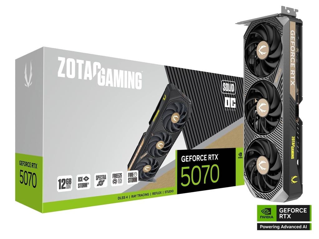 Placa video ZOTAC GeForce RTX 5070 SOLID OC 12 GB GDDR7 192 bit