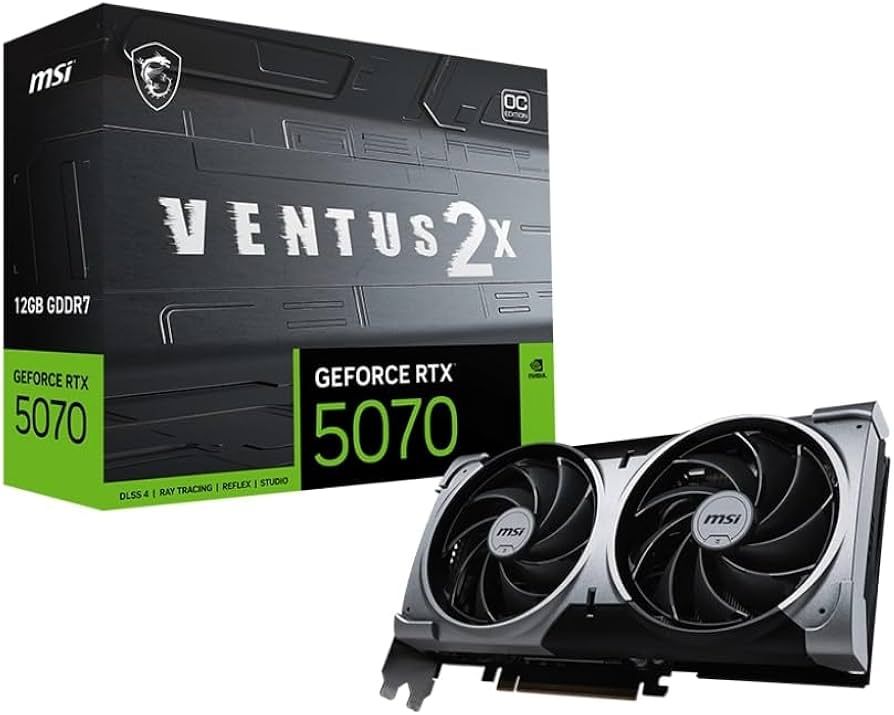 Placa video MSI GeForce RTX 5070 VENTUS 2X OC 12 GB GDDR7 192 bit