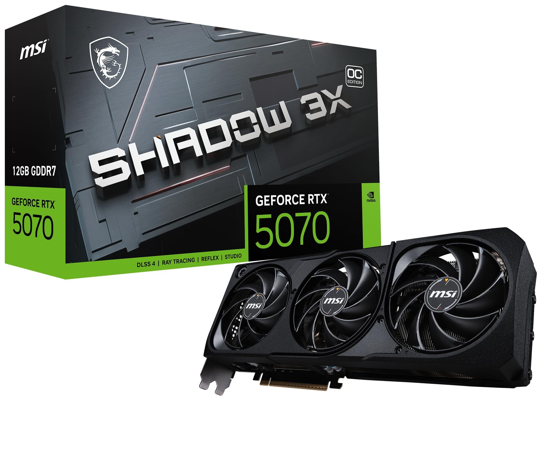 Placa video MSI GeForce RTX 5070 SHADOW 3X OC 12 GB GDDR7 192 bit