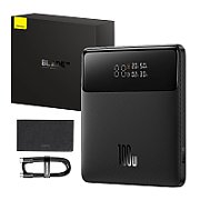 POWER BANK Baseus Blade, 20000mAh, PD 100W, ultra thin, 2 x USB 2 x USB Type-C, display digital pt. status baterie, total 5A, negru,  PPBL000301  (timbru verde 0.98 lei) - 6932172628031