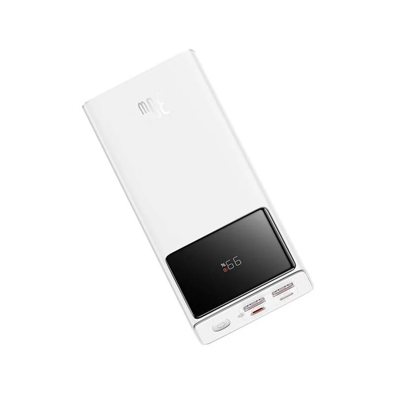 POWER BANK Baseus Star-Lord Digital, display, capacitate 20000mAh, 30W, 2 x USB 1 x USB Type-C, total 5V/3A, alb,  P10022904213-00  (timbru verde 0.98 lei) - 6932172635657