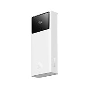 POWER BANK Baseus Star-Lord Digital, display, capacitate 20000mAh, 30W, 2 x USB 1 x USB Type-C, total 5V/3A, alb,  P10022904213-00  (timbru verde 0.98 lei) - 6932172635657