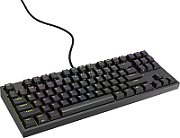 Tastatura gaming mecanica cu fir Genesis Thor 404 TKL, iluminare RGB, switch Linear, switch model Gateron Yellow Pro, numar taste 87, 11 butoane multimedia, lungime cablu 1.8m, dimensiuni 358 x 133 x 38 mm, negru