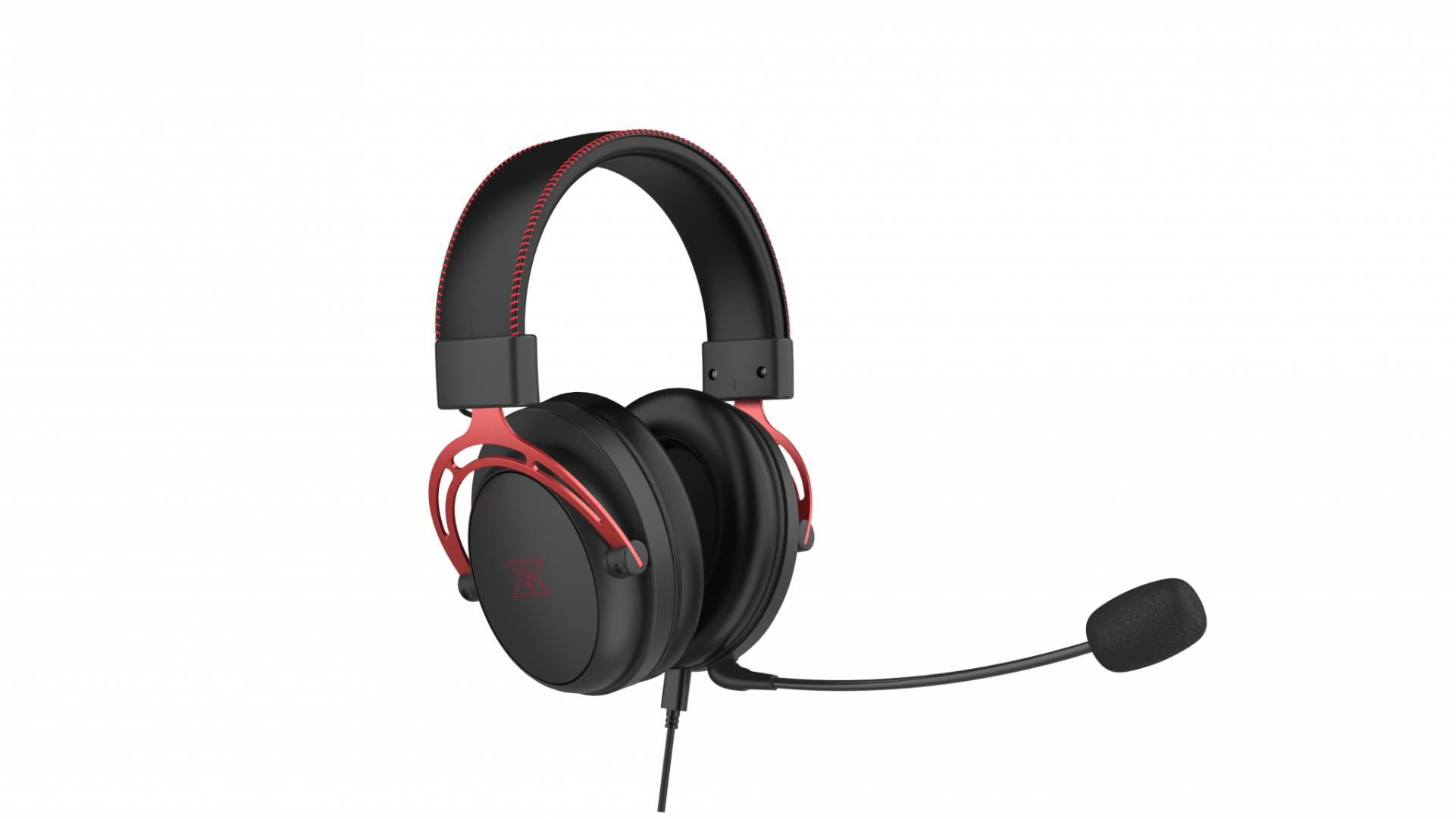 Căști de gaming Serioux Nimbus, cu mufă de 3,5 mm + USB 7.1, tip difuzor ∅53 mm, sensibilitate difuzor: 120 ± 3 dB, răspuns în frecvență: 20Hz-20KHz, Microfon: omnidirecțional, Sensibilitate microfon: -38 ± 3 dB, Impedanța microfonului: ≤ 2.2KΩ (maxim), Tensiune nominală: 5V, rosu-negru