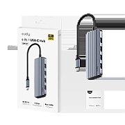 Cudy UH500 laptop dock/port replicator USB 3.2 Gen 1 (3.1 Gen 1) Type-C Grey  Silver