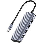 Cudy UH500 laptop dock/port replicator USB 3.2 Gen 1 (3.1 Gen 1) Type-C Grey  Silver